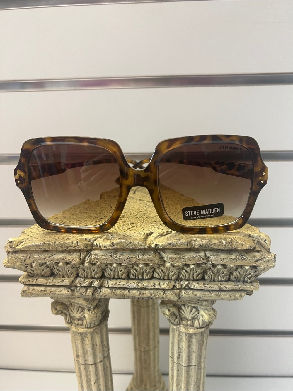 Steve Madden Tortoiseshell Square Sunglasses - Brown Lenses